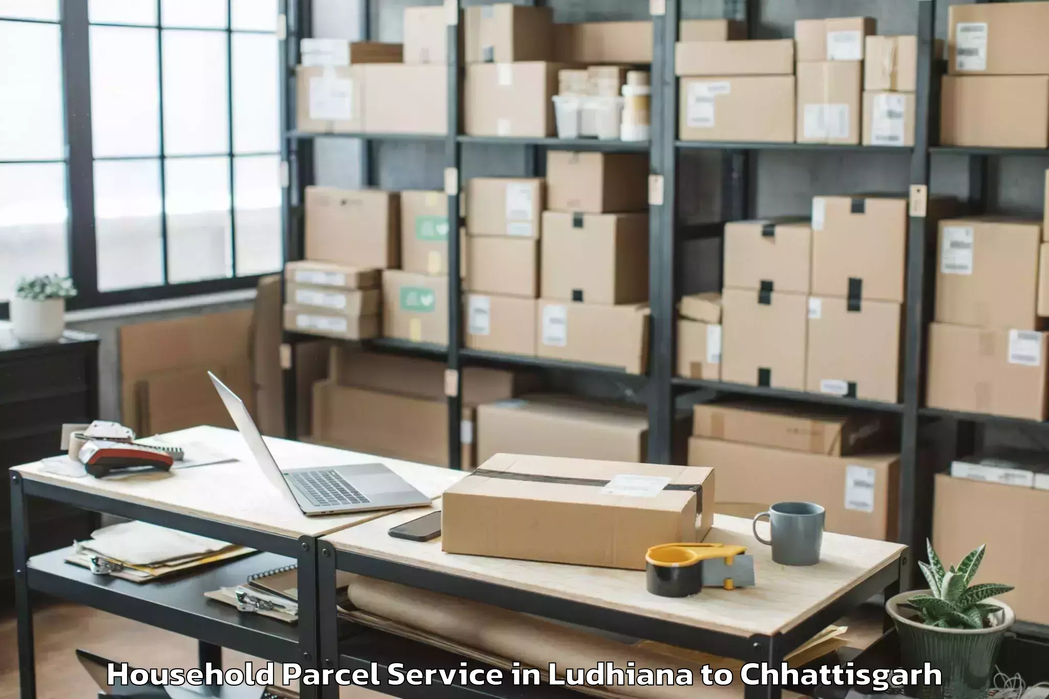 Easy Ludhiana to Bhilai Household Parcel Booking